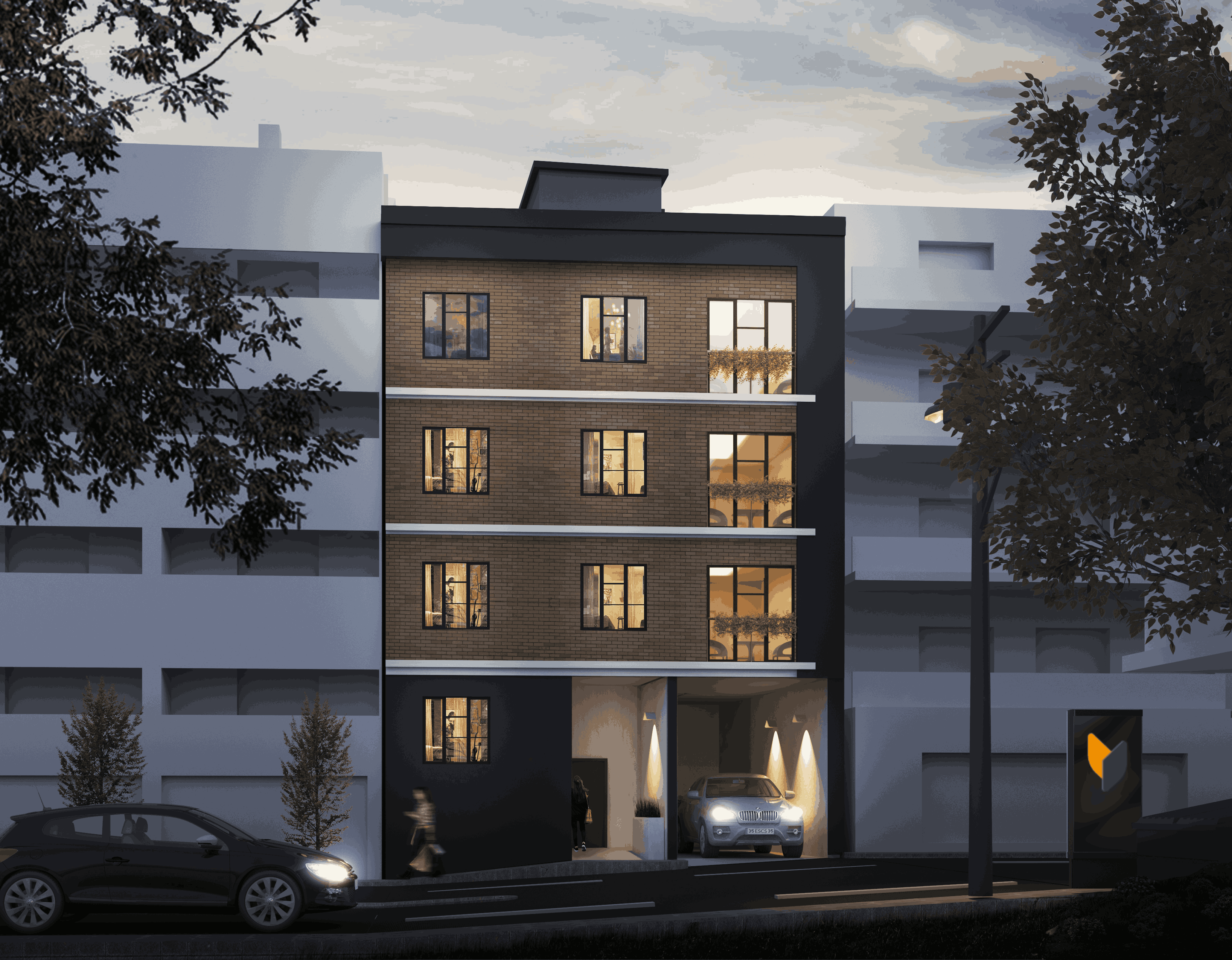 Bayraklı Apartman Gündüz