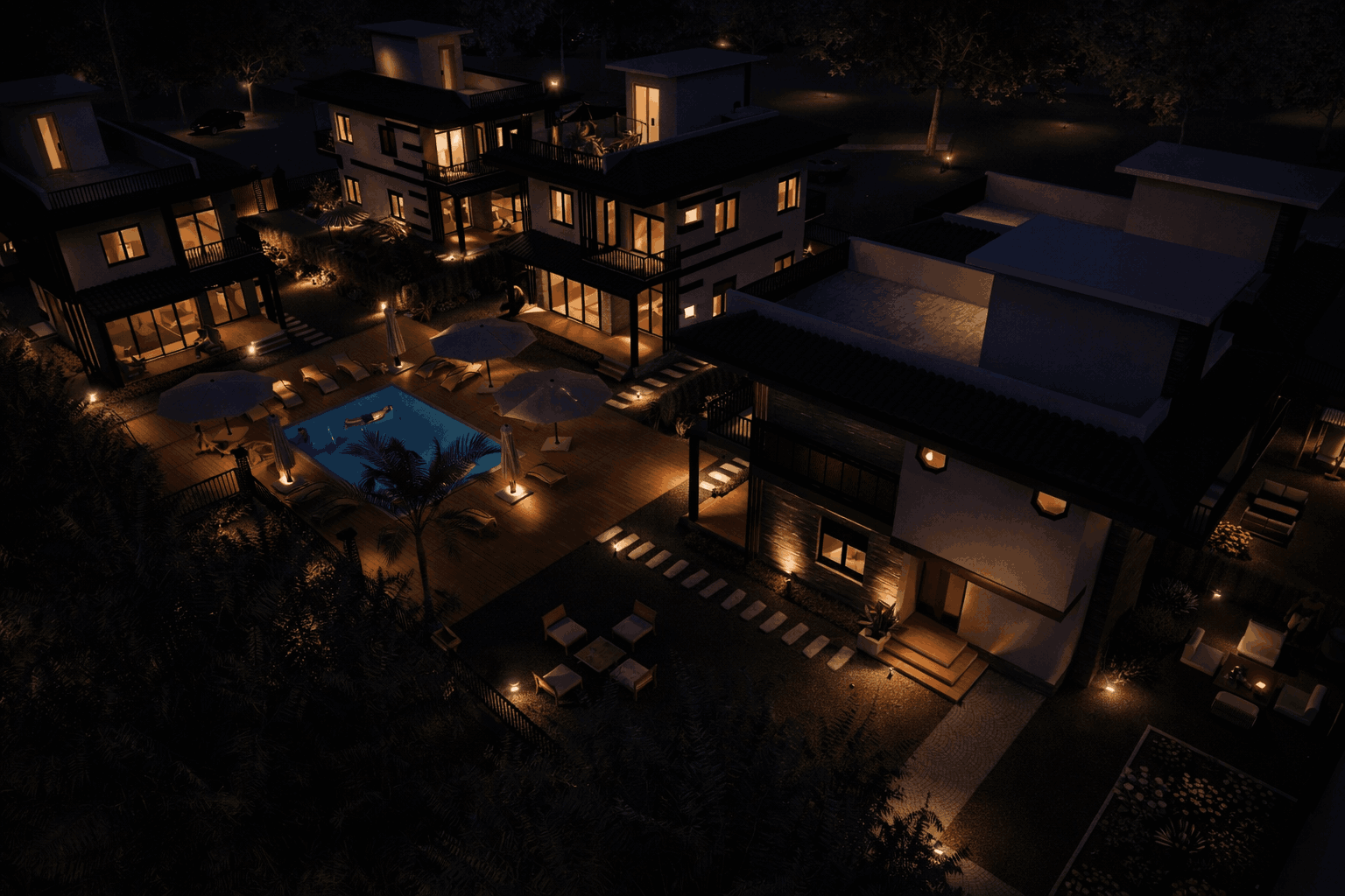 Pırlanta Evleri Gece